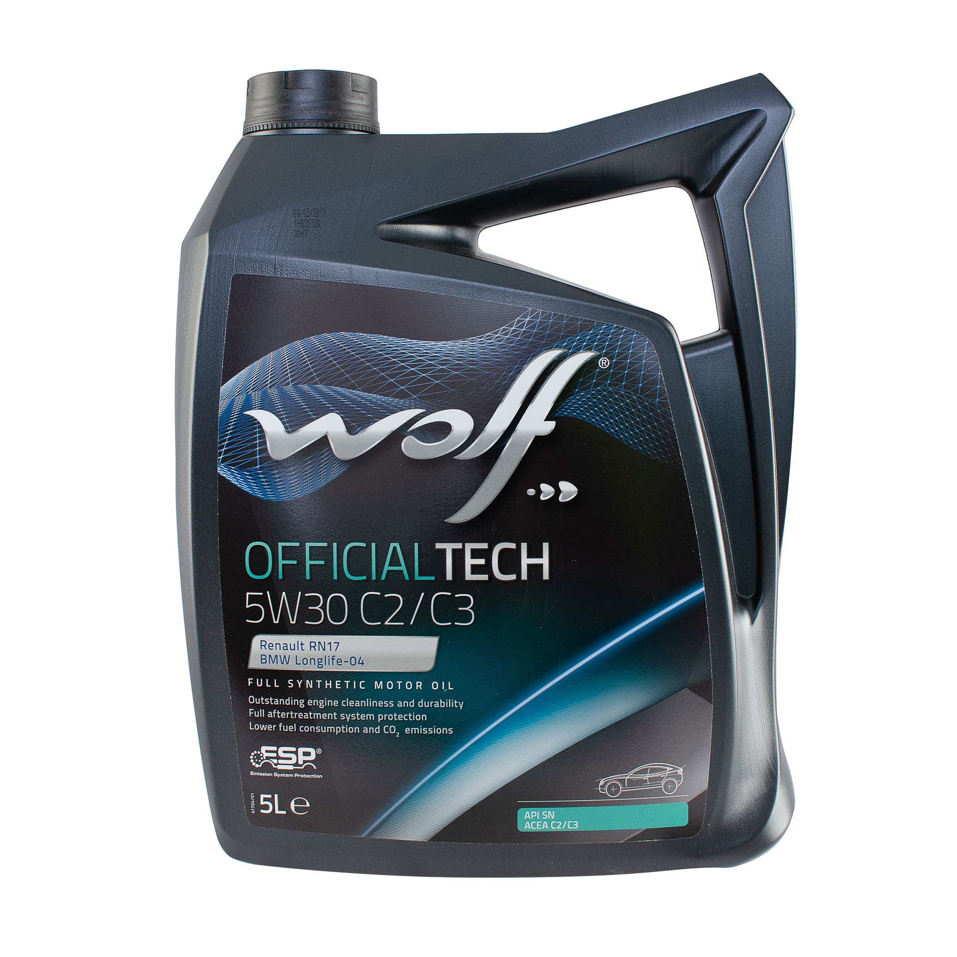 Олива моторна WOLF OFFICIALTECH 5W30 C2/C3 5л.